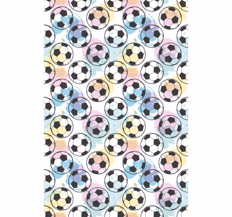 Mehrfarbige Explosion Fußball Sport Rollo - TenStickers