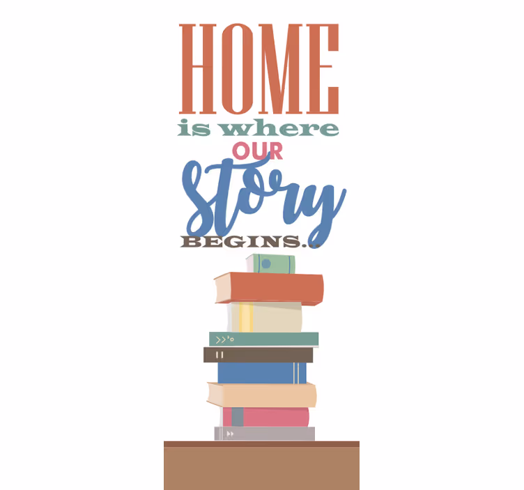 Rollo Fenster Spruch homestory beginnt hier - TenStickers