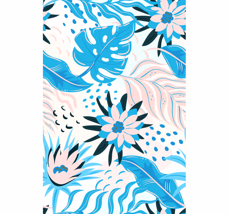 Rollo Fenster Blumen botanisches musterdesign - TenStickers