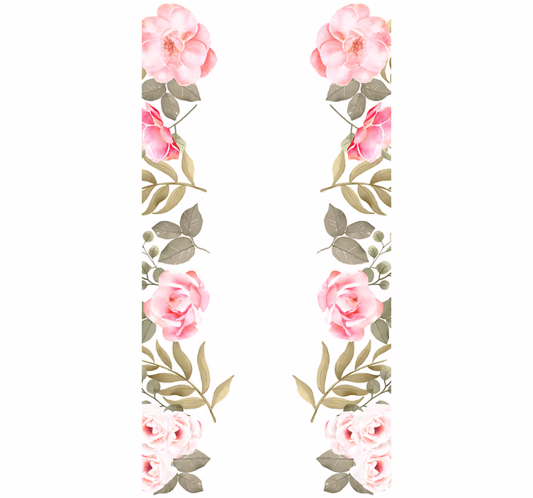 Rollo Fenster Blumen zarte, errötende rosen - TenStickers