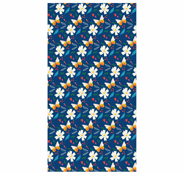 Rollo Fenster Blumen blumenmusterdesign - TenStickers