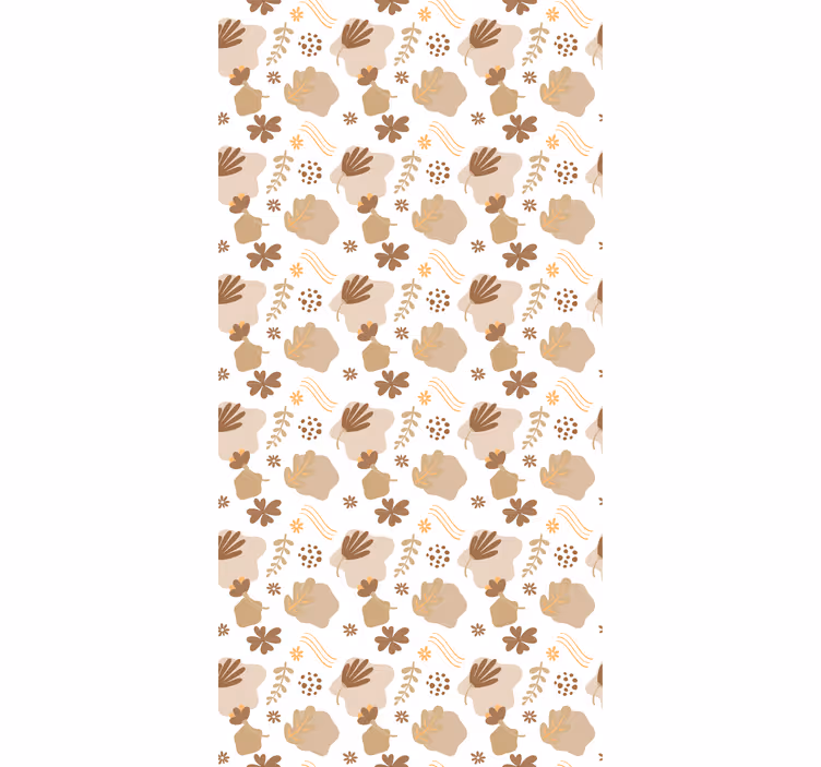 Rollo Fenster Blumen organisches beiges muster - TenStickers