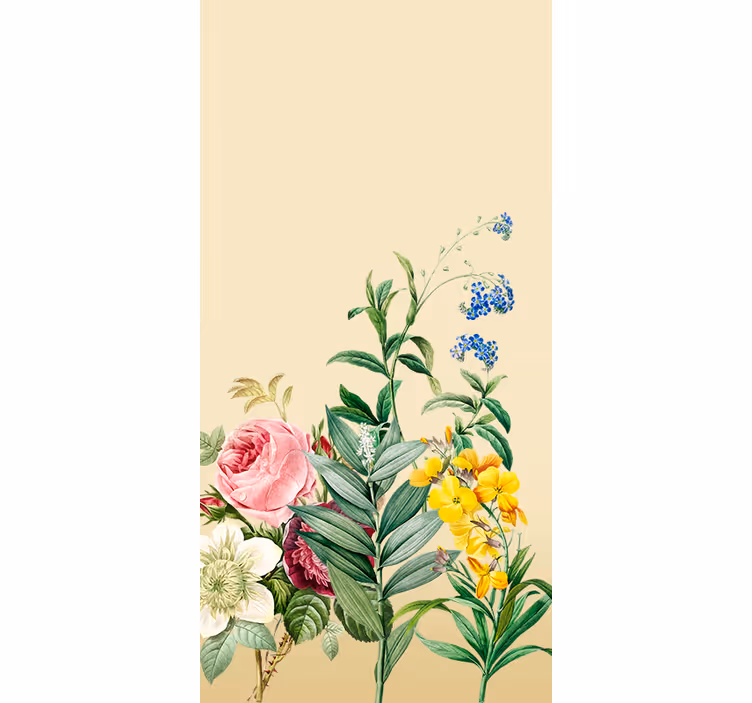 Rollo Fenster Blumen üppiges blumenarrangement - TenStickers