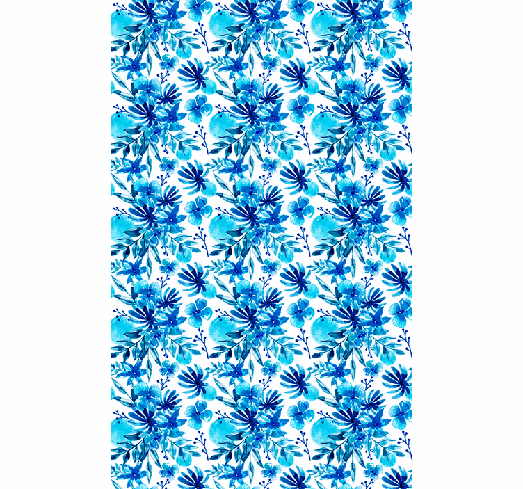 Rollo Fenster Blumen lebendiges blaues thema - TenStickers