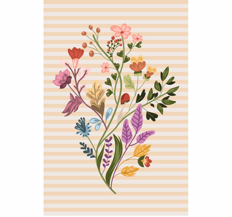 Rollo Fenster Blumen blumenarrangement - TenStickers