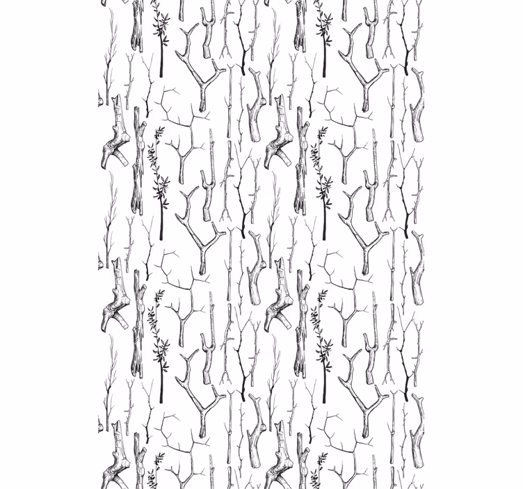 Rollo Fenster Baum schwarz-weiße zweige - TenStickers