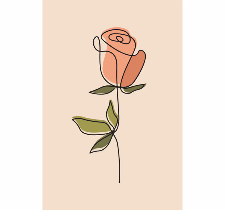 Rollo Fenster Blumen rosenumriss - TenStickers