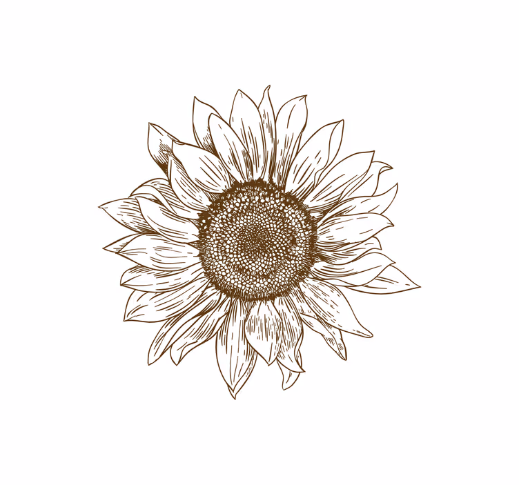 Rollo Fenster Blumen sonnenblumen-design - TenStickers