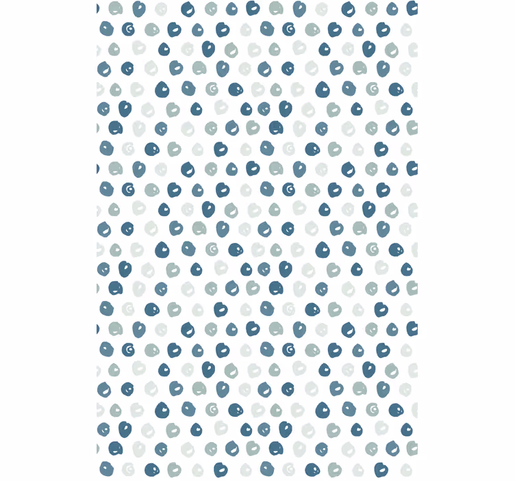 Rollo Fenster Wohnzimmer blau gemalte punkte - TenStickers