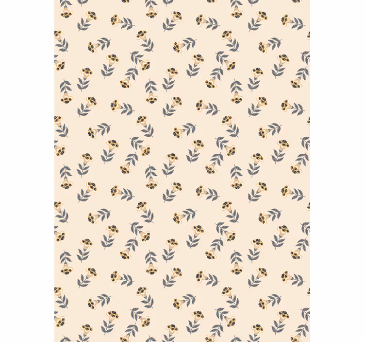 Rollo Fenster Blumen beiges minimalistisches muster - TenStickers