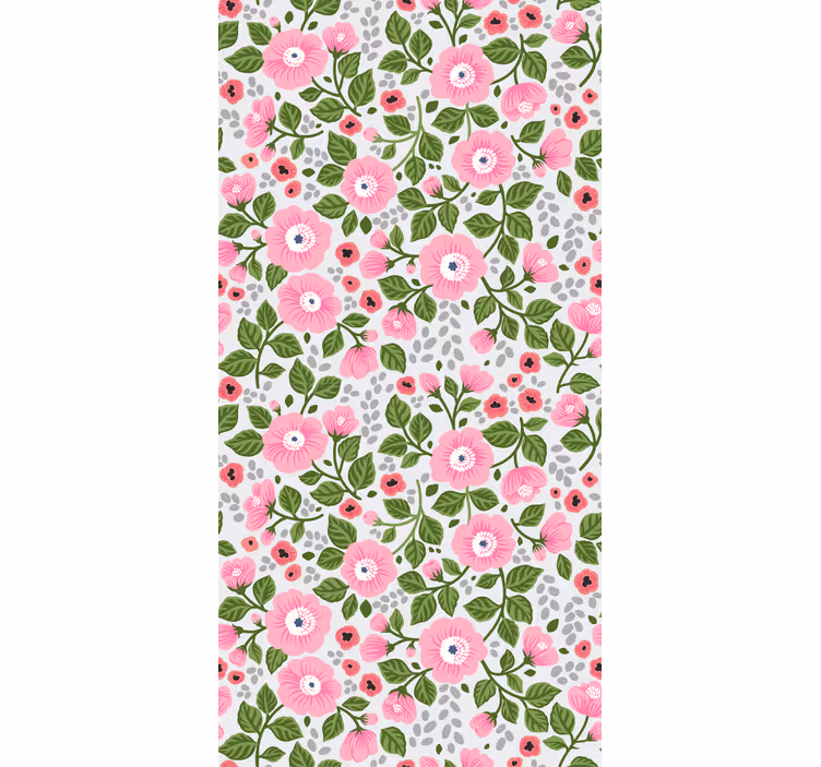 Rollo Fenster Blumen rosa blüten garten - TenStickers