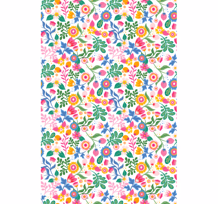 Rollo Fenster Blumen lebendiges botanisches motiv - TenStickers
