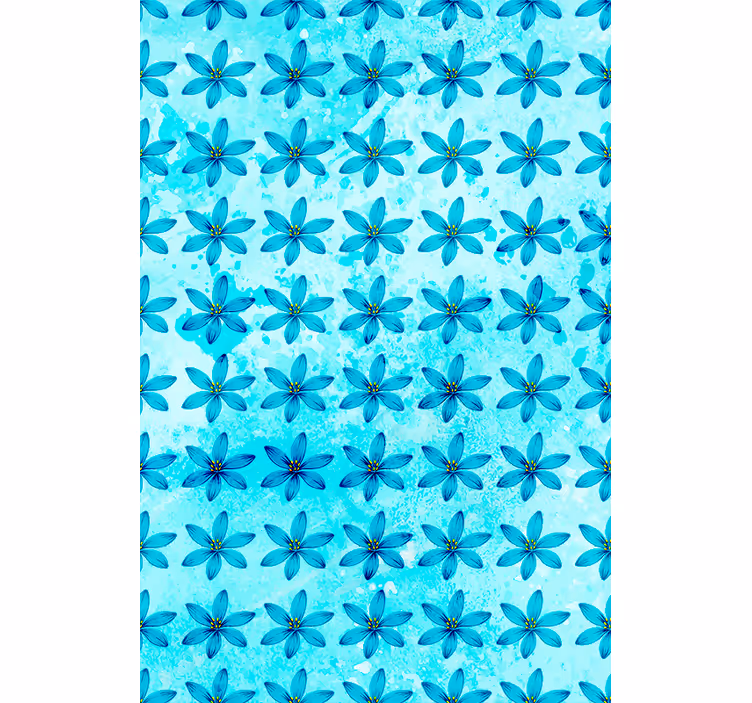 Rollo Fenster Blumen wunderschöne blaue blüten - TenStickers