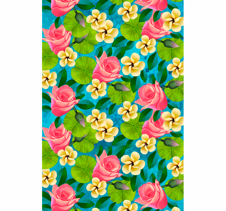 Rollo mit Blumen und Pflanzen Bunte blumen - TenStickers