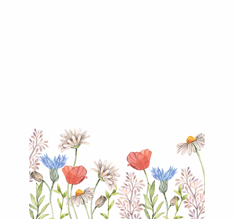 Rollo Fenster Blumen blumenwiesen-design - TenStickers