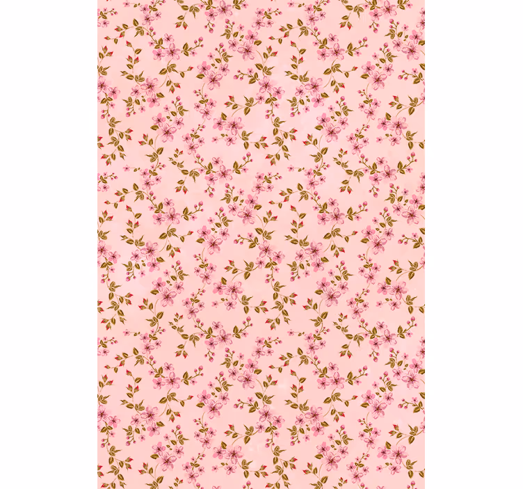 Rollo Fenster Blumen rosa elegantes muster - TenStickers
