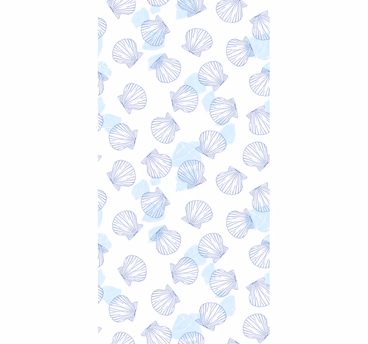 Rollo Fenster weitere Tiere blaues muschelmuster - TenStickers