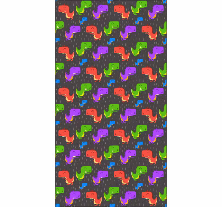 Rollo Fenster Dino bunte schwarze muster - TenStickers