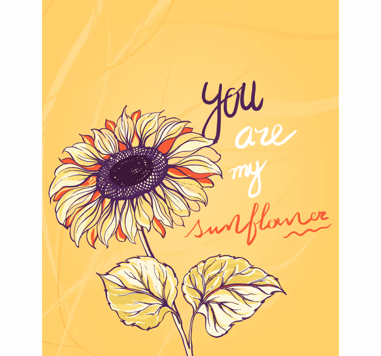 Rollo Fenster Blumen du bist meine sonnenblume - TenStickers