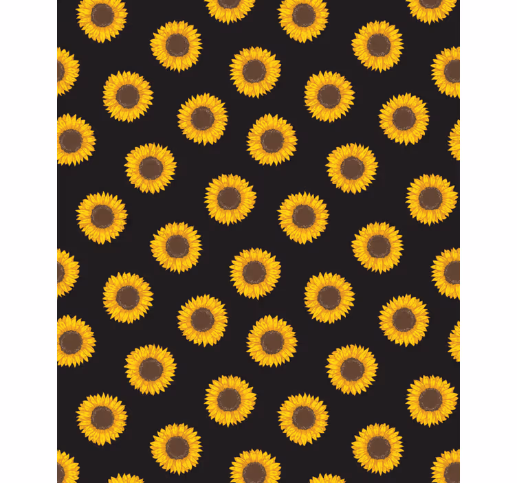 Rollo Fenster Blumen schwarze und gelbe sonnenblumen - TenStickers