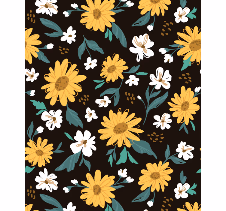 Rollo fenster blumen mit lebhaftem pflanzenmotiv - TenStickers