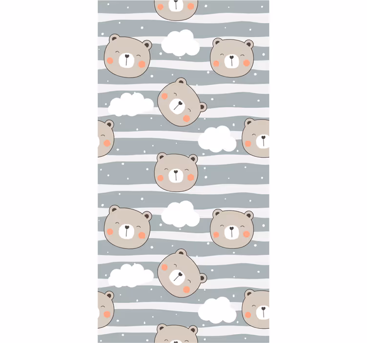 Rollo Fenster Babyzimmer süße bärengesichter - TenStickers