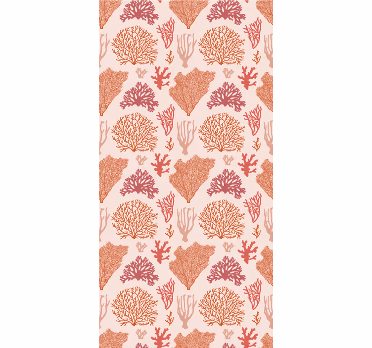 Rollo Fenster Blumen korallen botanisches muster - TenStickers