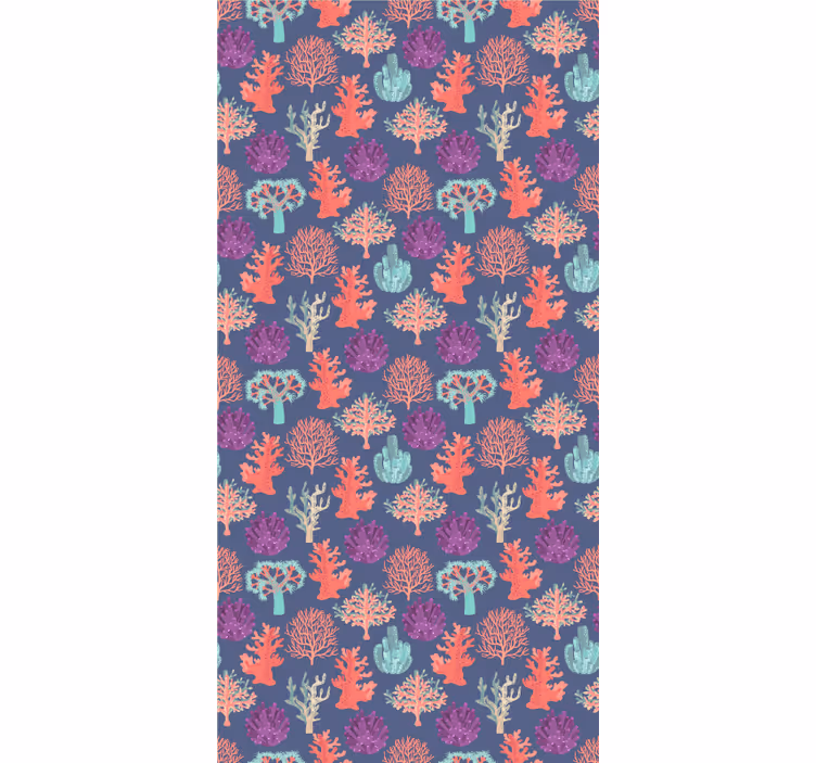 Rollo Fenster Blumen bunte korallenmuster - TenStickers