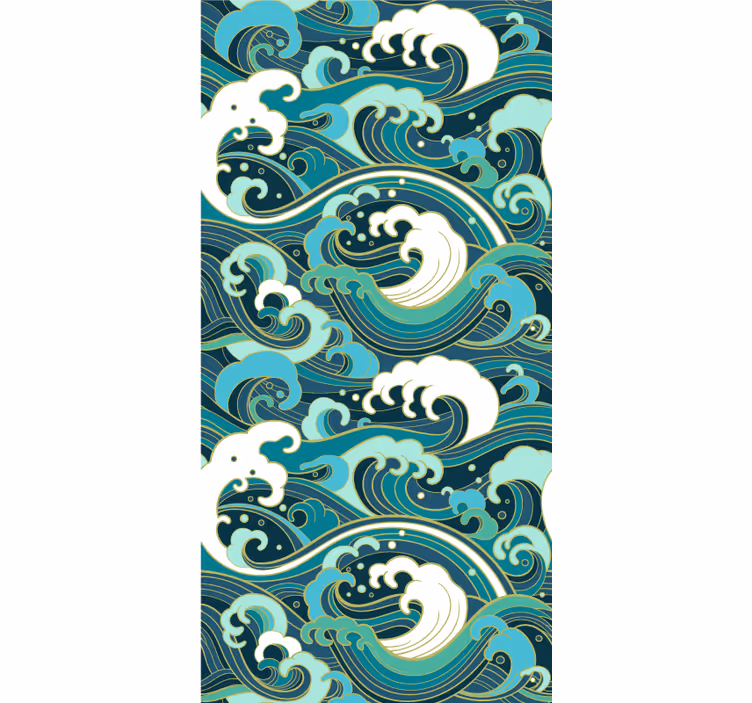 Wohnzimmer Rollos Toller wave im japan-stil - TenStickers