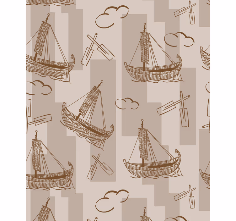 Rollo fenster kinderzimmer segelboot-muster - TenStickers