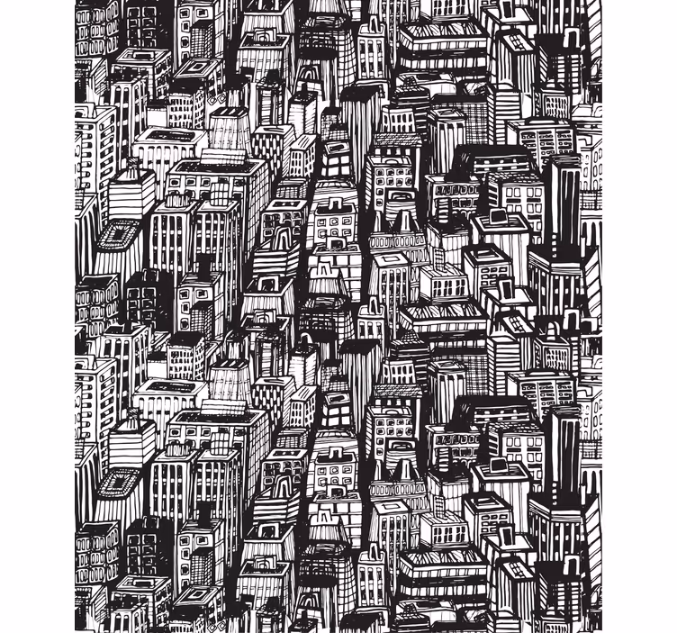 Rollo mit Zeichnungen Skyline von new york reflektiert - TenStickers