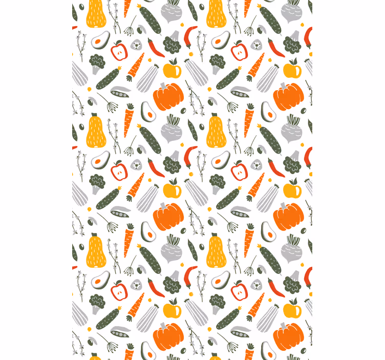 Rollo mit Obst und Gemüse Buntes Muster - TenStickers