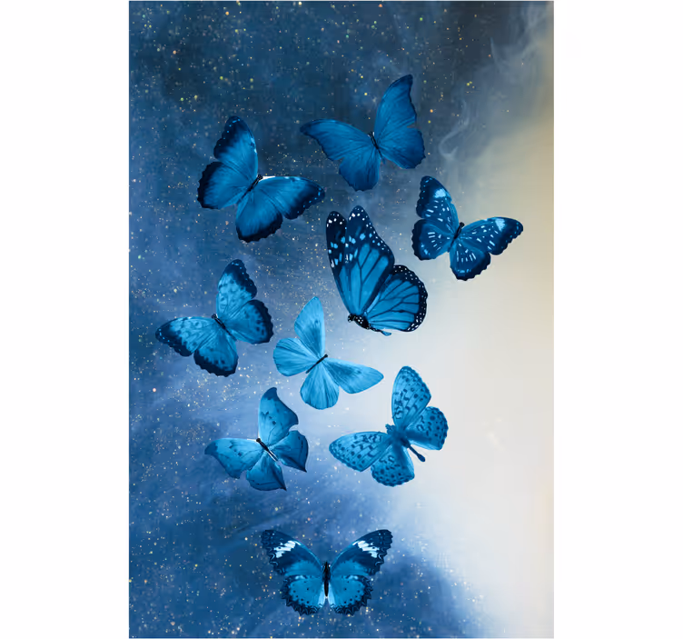 rollo Ehe Blaue majestätische Schmetterlinge - TenStickers