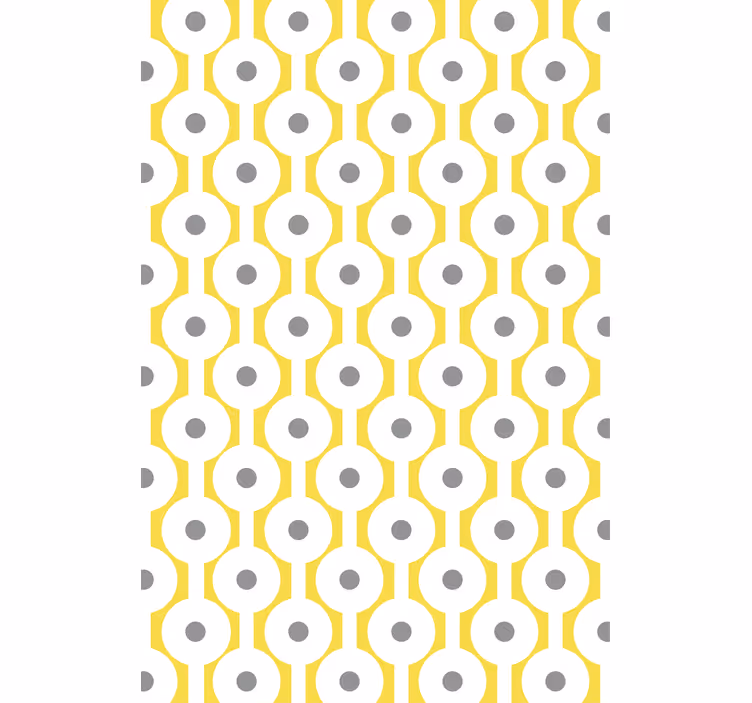 Origineller Rollo Gelbes und graues geometrisches Muster - TenStickers