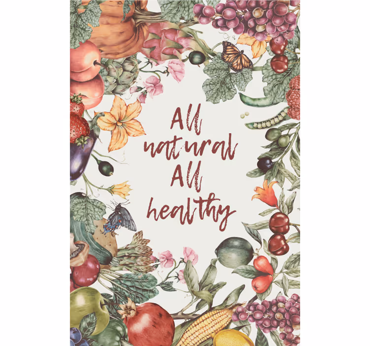 Küchenfenster Rollo alles natürlich und gesund - TenStickers