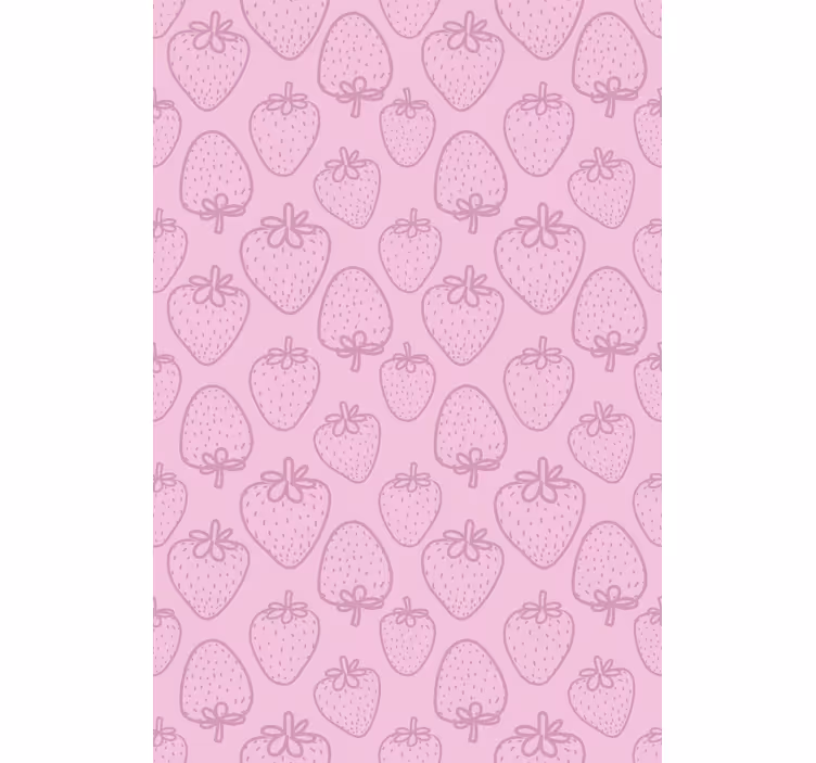 rollo Küche Nahtloses rosa erdbeer-geschenkpapiermuster - TenStickers