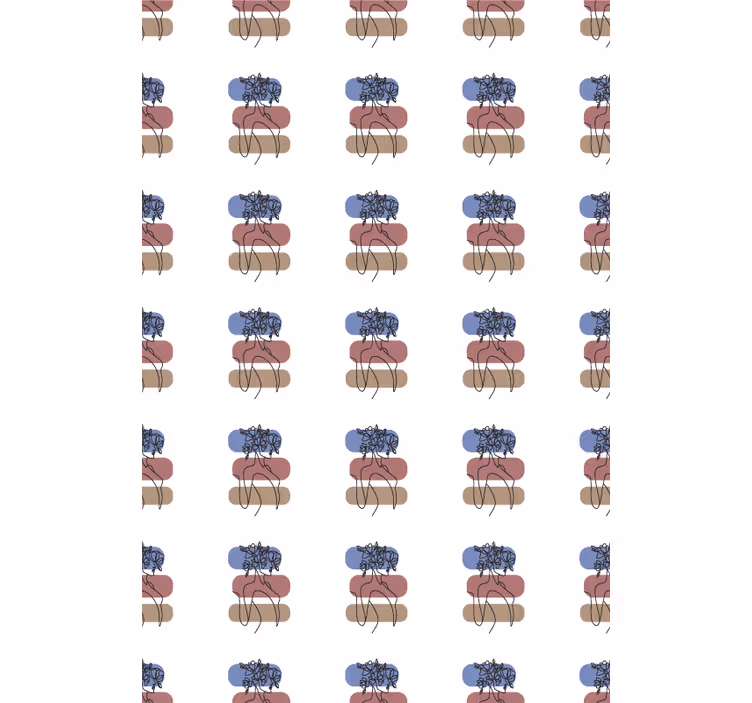 Rollo Fenster Blumen geometrisches frauendesign - TenStickers