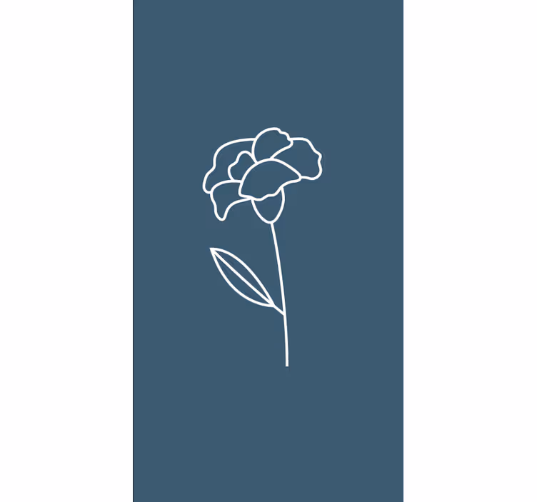 Rollo Fenster Blumen einzelne kontur - TenStickers
