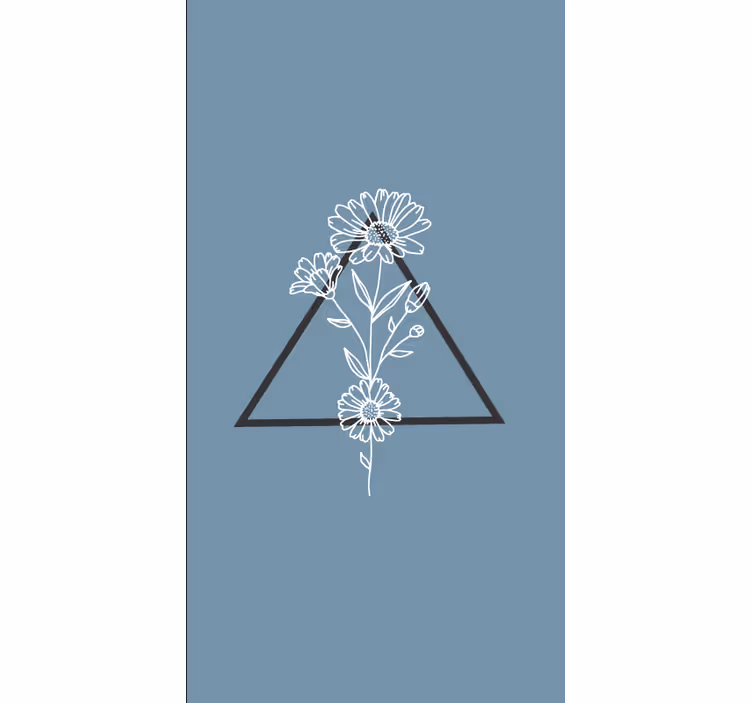 Rollo Fenster Blumen elegantes dreiecksmotiv - TenStickers
