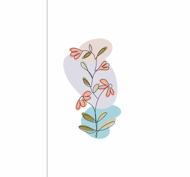 Rollo Fenster Blumen bezaubernde blumenstiele - TenStickers