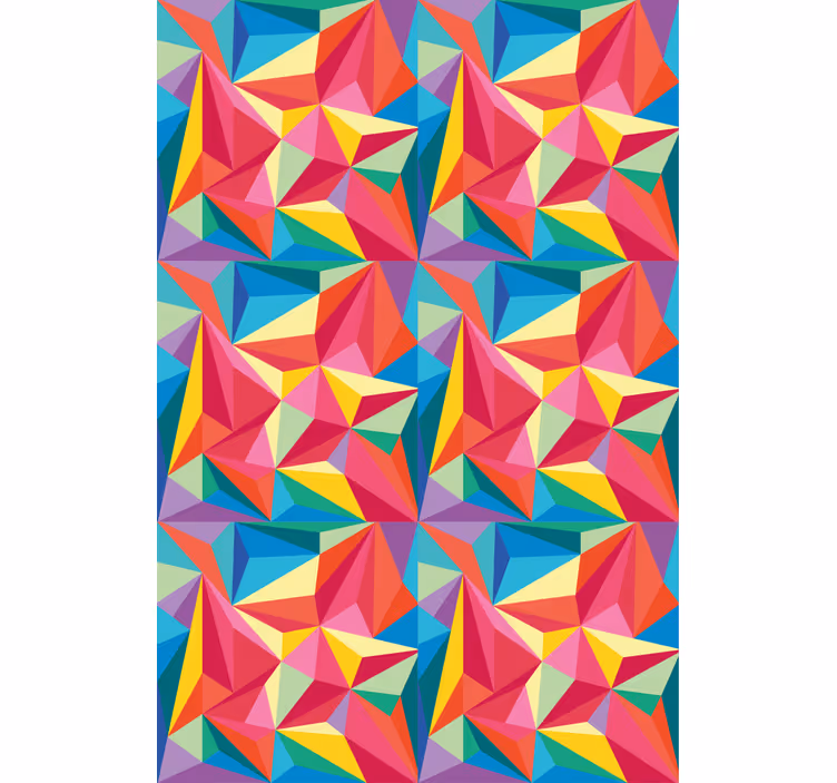 Rollo mit Zeichnungen Mehrfarbiges geometrisches Bild - TenStickers
