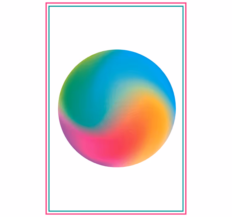 Rollo Fenster originell abstrakte bunte kugel - TenStickers