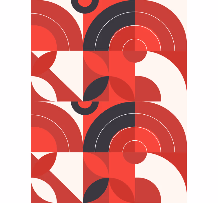 Rollo mit Zeichnungen Rote geometrische kunst - TenStickers