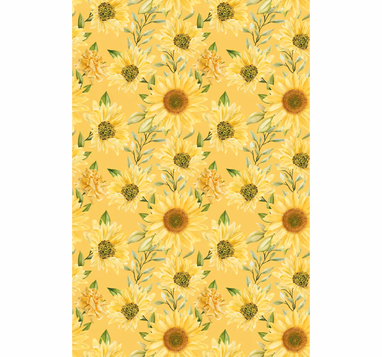 Rollo Fenster Blumen sonnenblumengartenmuster - TenStickers