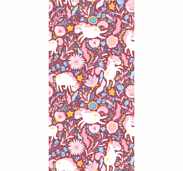 Rollo Fenster originell bunte einhornmuster - TenStickers