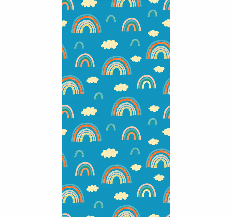 Kind Rollos Schöner frühlingshintergrund mit regenbogen - TenStickers