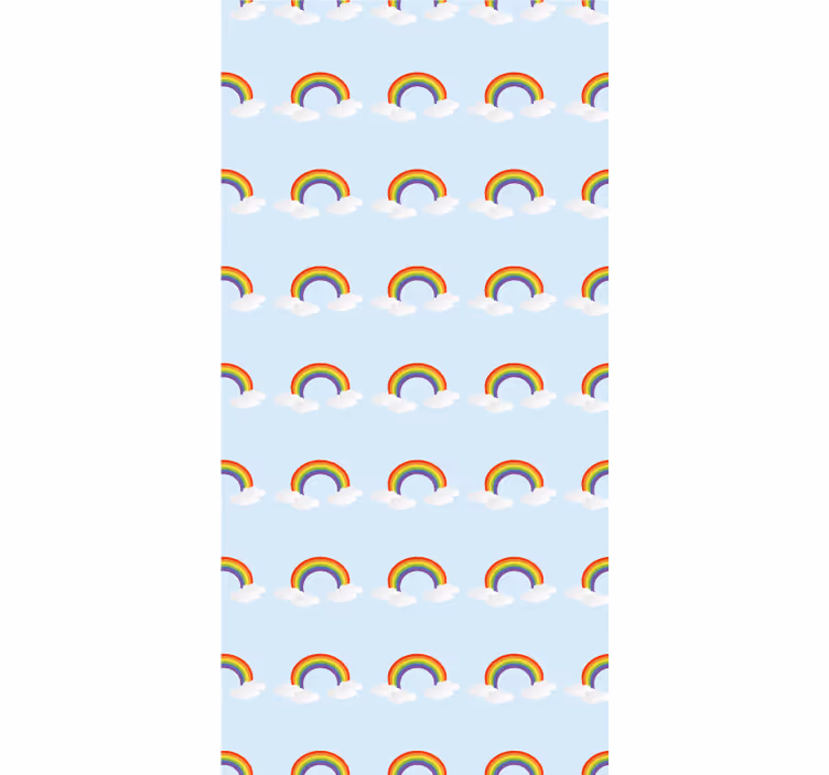 Kind Rollos Bunter regenbogen und wolken - TenStickers