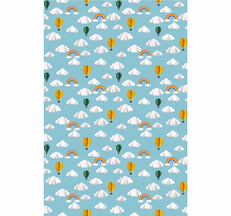 Rollo Fenster Wolken luftballons und regenbögen - TenStickers