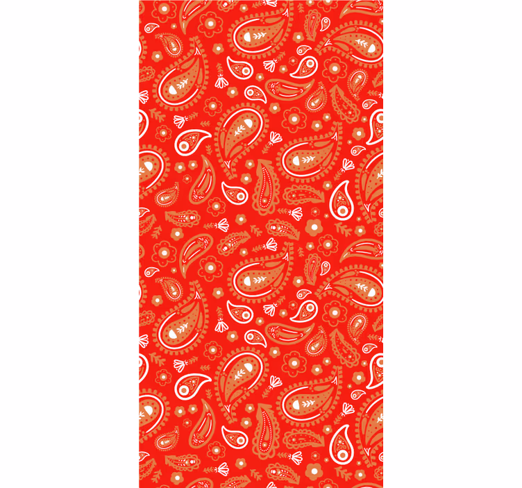 Rollo Fenster Blumen rotes paisleymuster - TenStickers