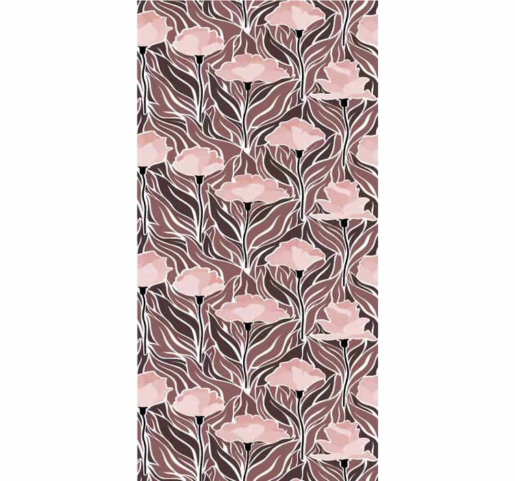 Rollo Fenster Blumen elegante beige muster - TenStickers